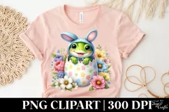 Easter Bunny Frog Clipart |T-shirt, Mug PNG Product Image 4