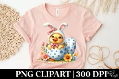 Easter Duckling Rose Flower, Clipart |T-shirt, Mug PNG Product Image 5