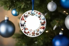 Winter Gnomes Round Ornament PNG Product Image 1