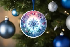 Round Christmas Ornament Sublimation|Clipart Product Image 3