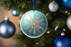 Round Christmas Ornament Sublimation|Clipart Product Image 3