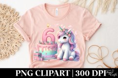 6 Years Unicorn , Clipart |T-shirt, Mug, Tumbler Product Image 5