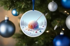 Pastell Molten Candy Winter Scene PNG Product Image 4