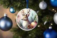 Rein Deer Round Ornament Sublimation PNG Product Image 4