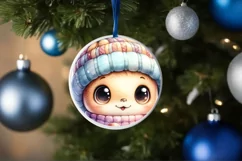 Winter Clothes Baby Turtle Ornament Sublimation PNG Product Image 1