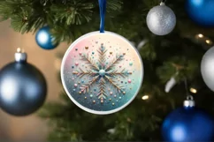 Round Christmas Ornament Sublimation|Clipart Product Image 3