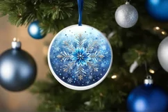 Round Christmas Ornament Sublimation|Clipart Product Image 3