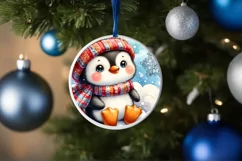 Winter Clothes Baby Penguin Ornament Sublimation PNG Product Image 1