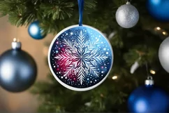 Round Christmas Ornament Sublimation|Clipart Product Image 3
