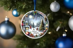 Snowy Delights Christmas Scene PNG Product Image 4