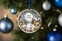 Snowy Delights Christmas Scene PNG Product Image 4