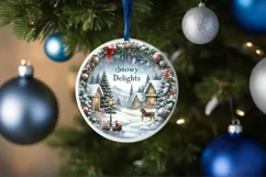 Snowy Delights Christmas Scene PNG Product Image 4