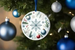 Round Christmas Ornament Sublimation|Clipart Product Image 3