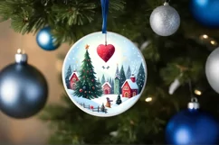 Cheerful Hearts Christmas Scene PNG Product Image 4