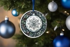 Round Christmas Ornament Sublimation|Clipart Product Image 3