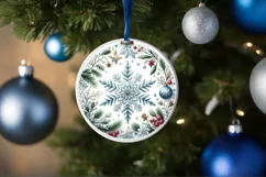 Round Christmas Ornament Sublimation|Clipart Product Image 3