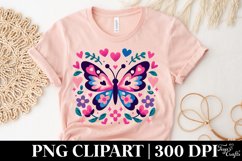 Valentines Floral Heart Butterfly , Clipart |T-shirt, Mug Product Image 5