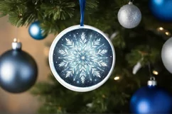 Round Christmas Ornament Sublimation|Clipart Product Image 1