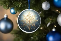 Round Christmas Ornament Sublimation|Clipart Product Image 3
