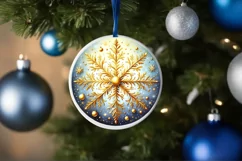 Round Christmas Ornament Sublimation|Clipart Product Image 3