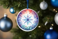Round Christmas Ornament Sublimation|Clipart Product Image 1