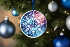 Round Christmas Ornament Sublimation|Clipart Product Image 3