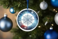 Round Christmas Ornament Sublimation|Clipart Product Image 3