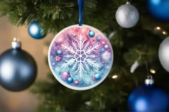 Round Christmas Ornament Sublimation|Clipart Product Image 3