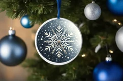 Round Christmas Ornament Sublimation|Clipart Product Image 1