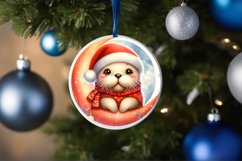 Baby Walrus Christmas Ornament Sublimation PNG Product Image 1