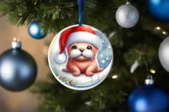 Winter Baby Walrus Retro Digital Painting Product Image 4