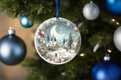 Holiday Wishes Pastel Watercolor Scene Product Image 1
