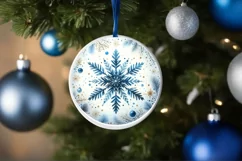 Round Christmas Ornament Sublimation|Clipart Product Image 3