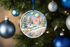 Colorful Winter Seal Ornament Sublimation PNG Product Image 4