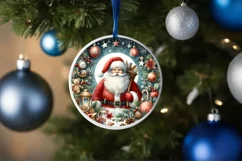 Santa Christmas Ornament Sublimation PNG Product Image 4