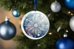 Round Christmas Ornament Sublimation|Clipart Product Image 1