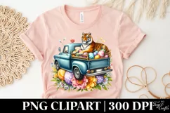 Easter Tiger Clipart |T-shirt, Mug PNG Product Image 4