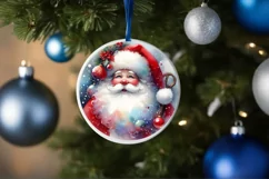 Santa Christmas Ornament Sublimation PNG Product Image 1