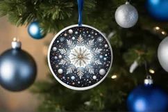 Round Christmas Ornament Sublimation|Clipart Product Image 3