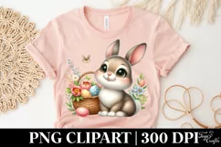 Easter Bunny Egg Flower, Clipart |T-shirt, Mug PNG Product Image 4