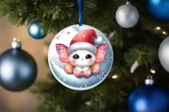 Baby Butterfly Winter Outfit Christmas Ornament Sublimation Product Image 1