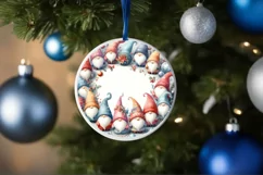 Colorful Pastel Watercolor Christmas Image with Gnomes Product Image 4