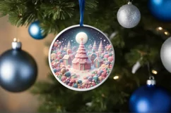 Pastel Molten Candy Christmas Scene PNG Product Image 4