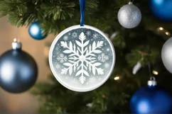 Round Christmas Ornament Sublimation|Clipart Product Image 3