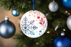 Colorful Pastell Watercolor Round Christmass PNG Product Image 4
