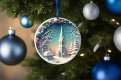 Detailed Molten Candy Christmas Ornament Sublimation PNG Product Image 4