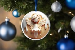 Round 3D Christmas Fairy Sublimation PNG Product Image 4