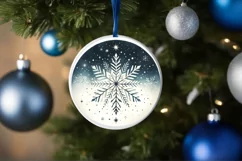 Round Christmas Ornament Sublimation|Clipart Product Image 3