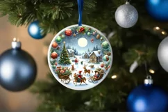 Watercolor Molten Candy Christmas Sticker Sublimation PNG Product Image 4