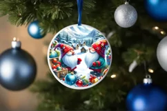 Gnome Christmas Sticker Sublimation PNG Product Image 1